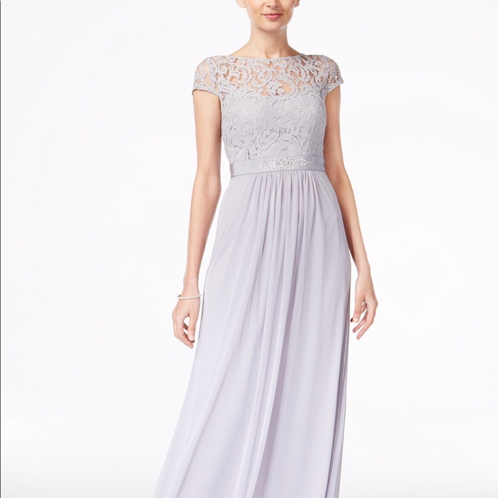 Adrianna Papell Lace Illusion Gown